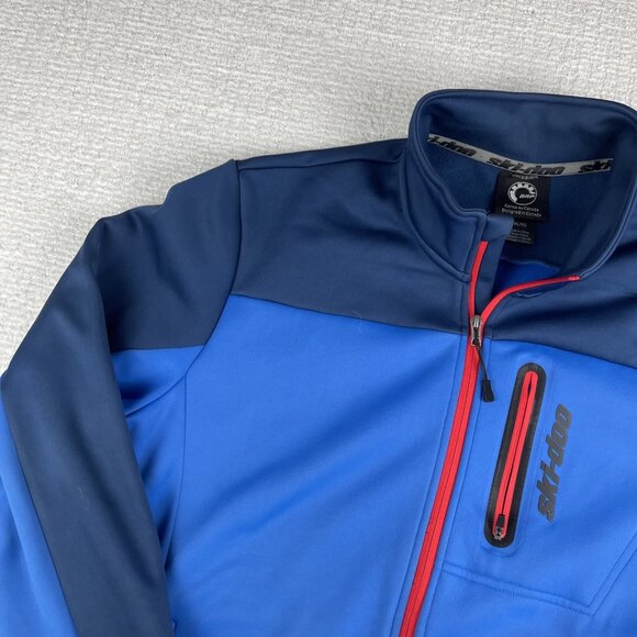 Ski-Doo BRP Water Resistant Lightweight Softshell blue Jacket XL (Stained, read) - Picture 3 of 16
